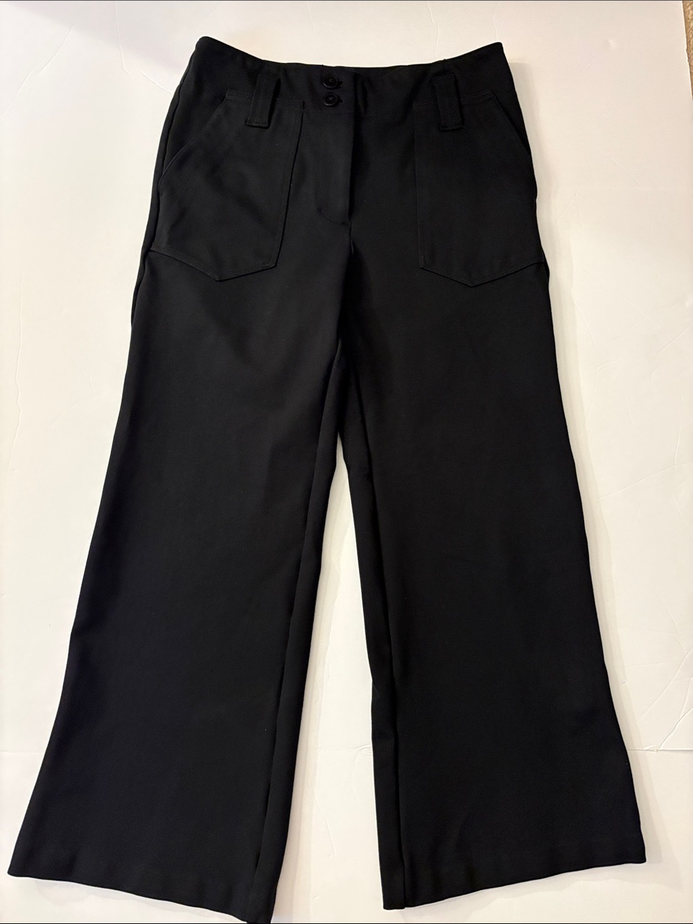 Maeve by Anthropologie Black Wide-Leg Pants size 6